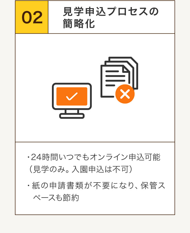2見学申し込みプロセスの簡略化